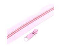Cerniera in nylon da 2 a 10 metri con cursori per cucire vestiti su borse fai da te 3# o 5#,Rosa,No5-5 metri 5 pezzi cursori