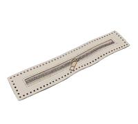 Cerniera in Pelle per Cucito fai da te Sostituibile Utile per Borsa all'uncinetto Hardware Soild Cerniera Accessorio per Cucire Borsa Cerniera in Pelle, Beige, Taglia unica