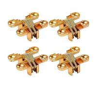 cerniera incrociata nascosta, Cerniere for Porte A Croce Nascoste Argento E Oro 2/4 Pz(Gold 4pcs,Gold 4pcs)