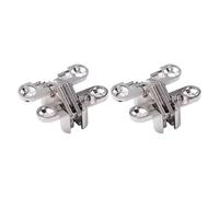 cerniera incrociata nascosta, Cerniere for Porte A Croce Nascoste Argento E Oro 2/4 Pz(Silver 2pcs,Silver 2pcs)