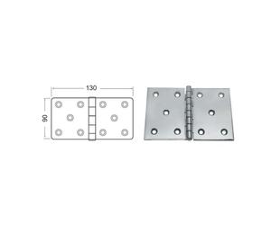 Cerniera inox 130x90 mm - 1 PZ Osculati - 38.822.06 - 3882206