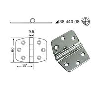 Cerniera inox 74x60 mm - 1 PZ Osculati - 38.440.08 - 3844008