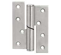 Cerniera inox a discesa da avvitare per porte interne a battuta semplice 102x76