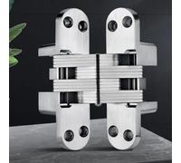 Cerniera invisibile a scomparsa per porte in legno, struttura in lega di zinco e acciaio inox, per armadi e armadi (C)