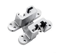 Cerniera invisibile a scomparsa per porte in legno, struttura in lega di zinco e acciaio inox, per armadi e armadi (A)