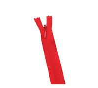 Cerniera invisibile da 10 pezzi, bobina in nylon 3# da 28-60 cm, per cuciture discrete nell'abbigliamento fai da te,Rosso,40 centimetri