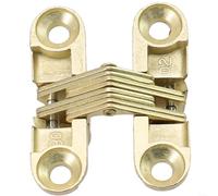 Cerniera invisibile in acciaio inox per porte a soffietto con cerniera a croce in lega di zinco, supporta carichi pesanti, per porte in legno e spazi commerciali (13 x 45 mm)