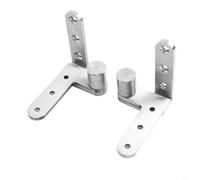 Cerniera invisibile per porta girevole in acciaio inossidabile spesso, adatta per porte in legno pesanti con elevata capacità di carico ed estetica interna senza cuciture (argento 5 mm)