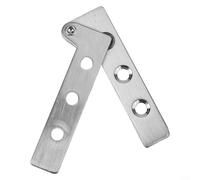 Cerniera invisibile per porta in acciaio inossidabile, molla girevole su e giù, per interni in legno, porte e schermi con telaio in alluminio, raccordi in argento (S)