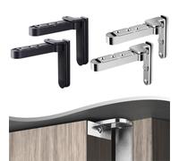 Cerniera invisibile per porta, in lega di zinco, regolabile 3D, per porte con apertura verso l'esterno con ± 3 mm sinistra/destra e ± 1,5 mm, angolo di apertura di 110°, carico massimo 70 kg, argento