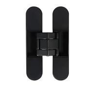 Cerniera invisibile pieghevole nascosta da 2 pezzi, regolabile tridimensionale, a croce, pesante, universale(Black)