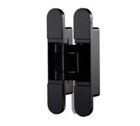 Cerniera invisibile regolabile tridimensionale, porta pieghevole nascosta, apertura interna in legno, croce di 180 gradi(Matt black)