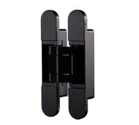 Cerniera invisibile regolabile tridimensionale, porta pieghevole nascosta, apertura interna in legno, croce di 180 gradi(Matt black)