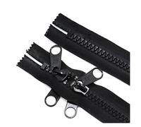 Cerniera lampo Cerniera 1Pc for cucire 100-600cm Cerniere chiuse bidirezionali for Tende Borsa decorativa a doppio cursore Accessori fai da te all'aperto per Cucire(Black,600cm(6Meters))