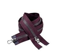 Cerniera lampo Doppi cursori Open End Cerniera a due vie for abiti da giacca borsa Accessori decorativi for la riparazione di cucito fai-da-te per Cucire(PurlpeRed,120cm-5Pcs)