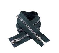 Cerniera lampo Doppi cursori Open End Cerniera a due vie for abiti da giacca borsa Accessori decorativi for la riparazione di cucito fai-da-te per Cucire(DarkGreen,120cm-2Pcs)