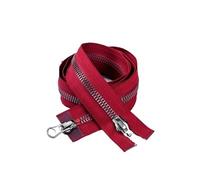 Cerniera lampo Doppi cursori Open End Cerniera a due vie for abiti da giacca borsa Accessori decorativi for la riparazione di cucito fai-da-te per Cucire(DarkRed,120cm-2Pcs)