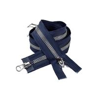 Cerniera lampo Doppi cursori Open End Cerniera a due vie for abiti da giacca borsa Accessori decorativi for la riparazione di cucito fai-da-te per Cucire(Blue,120cm-2Pcs)