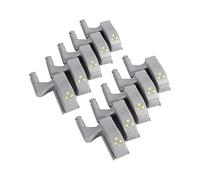 Cerniera leggera da 10 pezzi, armadio universale, armadio, guardaroba, cerniera a LED per cucina domestica, luce bianca calda/fredda(luce bianca)