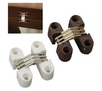 Cerniera nascosta a croce invisibile a botte pieghevole in plastica da 4 pezzi for ferramenta for mobili di collegamento al tavolo della porta(Brown)