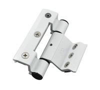 Cerniera nascosta in lega di alluminio per porte e finestre, 90 mm, in plastica nera, cerniere in alluminio (argento)