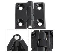 Cerniera nera in lega di zinco per porta di armadi, porte piccole, coperchio della scatola, porta del capanno, case e mobili in alluminio, design con paraspigoli, resistente, Ava (40 x 40 mm)