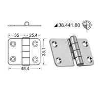 Cerniera nodo sporgente 60,4x38,1 mm - 1 PZ Osculati - 38.441.80 - 3844180