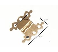 Cerniera Ornata A Farfalla In Ottone Placcato 40Mm Con Viti 20 Paia