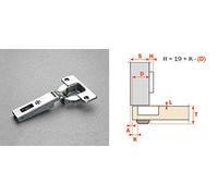 Cerniera per Anta Filo Diritto Salice art. CFA7A99 apertura 94° Ø 40 mm