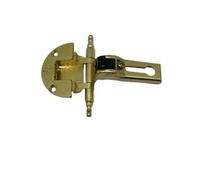 Cerniera per Ante con Battuta - Scodellino Foro Ø35 mm - Chiusura con Cricchetto a Molla - Cerniera per Mobili da Cucina, Armadi e Pensili - Installazione Parziale o Totale Incassata (1, oro)