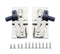 Cerniera per Armadio con Viti Articolato, Cerniera A Forbice Di Supporto A 45° Con Ammortizzatore, Modello J22037B, Confezione Da 1 Paio Con 12 Viti, Finitura Nichelata In Acciaio Laminato A Freddo