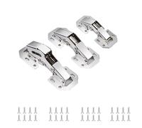 Cerniera per armadio nascosta con chiusura ammortizzata, 4 pezzi Cerniera in acciaio inossidabile per carichi pesanti,cerniera nascosta senza telaio,adatta per porta intera/mezza porta/sen medio 4pcs