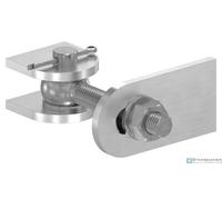 Cerniera per cancello in acciaio inox regolabile a 180°, filettatura M16, V2A
