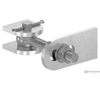 Cerniera per cancello in acciaio inox regolabile a 180°, filettatura M20, V2A