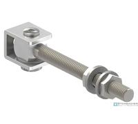 Cerniera per cancello V2A in acciaio inox M12 per saldatura, filettatura lunga