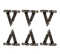 Cerniera per coperchio | 6 cerniere per scatole dei giocattoli con chiusura ammortizzata | Regolabile Heavy Duty Hardware Lift per meccanismo di chiusura verso il basso