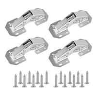 Cerniera per montaggio su superficie con chiusura ammortizzata a 90 gradi, confezione da 4,senza necessità di preforatura, cerniera nascosta, silenziosa, senza telaio, per armadio da cucin medio 4pcs