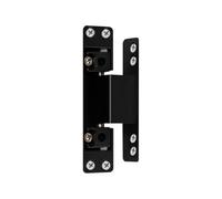 Cerniera per porta a scomparsa regolabile 2D in lega di zinco, colore nero/bianco, 114 x 28 mm, portata 110°, compatibile con armadietti, porte d'ingresso e porte interne di spessore superiore a 30 mm