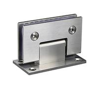 Cerniera per porta angolo di 90° per montaggio a parete per porte doccia mobiletti e porte di docce in vetro, nichel spazzolato