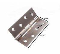 Cerniera Per Porta Cancello CP In Acciaio Cromato 100Mm 4 In + Viti 1 Paio