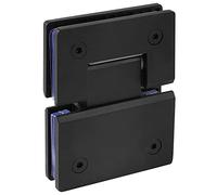 Cerniera per porta d'ingresso 180 gradi, senza cornice, per vetro temperato da 1,5 a 1,2 cm, nero opaco