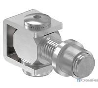Cerniera per porta in acciaio inox con bussola filettata M20, da saldare, V2A