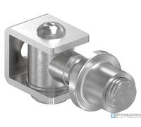 Cerniera per porta in acciaio inox con manicotto filettato M16, da saldare, V2A