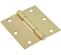 Cerniera per porta in ottone satinato con raggio quadrato da 8,9 cm (3 pezzi)
