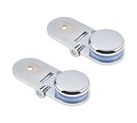 Cerniera per porta in vetro, cerniera a 90 gradi Cerniera, Cerniera for armadietto in vetro, 2 pezzi Cerniere for morsetti for porte in vetro rotonde Cerniere a perno in lega di zinco Sostituzione cer