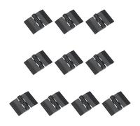 Cerniera per porta in vetro, cerniere in plastica nera, cerniere in acrilico, piccole 35 x 30 mm, trasparenti, continue, pieghevoli, per armadietti, artigianato, mobili, espositori, confezione da 10