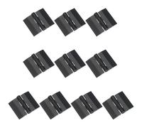 Cerniera per porta in vetro, cerniere in plastica nera, cerniere in acrilico, piccole 35 x 30 mm, trasparenti, continue, pieghevoli, per armadietti, artigianato, mobili, espositori, confezione da 10