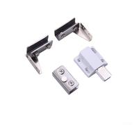 Cerniera per porta in vetro in acciaio inossidabile con chiusura magnetica per porte in vetro spesse 5-8 mm, design a doppia testa per una chiusura sicura su porte in acrilico e legno, opzioni argento