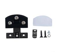 Cerniera per porta in vetro per armadio o vetrina, morsetto in lega di zinco con viti, design non apribile, adatta per vetri da 5-8 mm in cantina o installazione di mobili (nero)