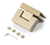 Cerniera per porta in vetro per doccia, in solido pezzo unico pressofuso di precisione con 5 mm di spessore in acciaio inossidabile 304, adatta per porte del bagno senza cornice spesse 8-12 mm, 1